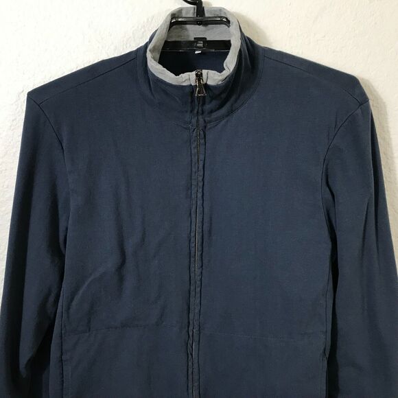Standard James Perse Jacket Women's Size 1 Blue Cotton Zip Long Sleeve - Picture 4 of 9